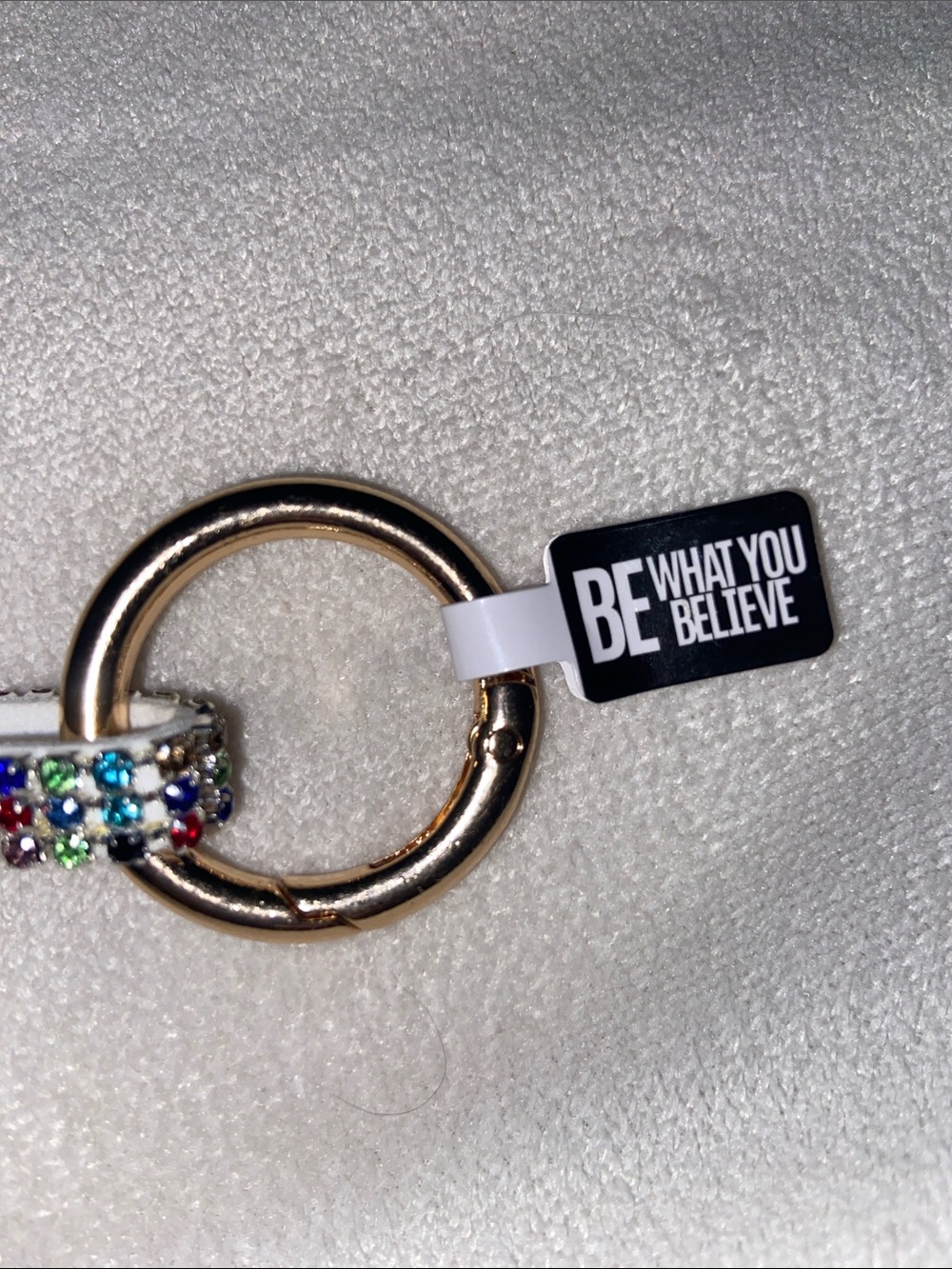 NWT keychain/Bag charm Crystal Teddy Bear&balloons charm w/Colorful Bead Charm - Picture 7 of 8